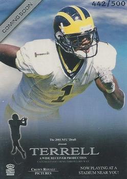 2001 Pacific Crown Royale - Coming Soon #6 David Terrell Front