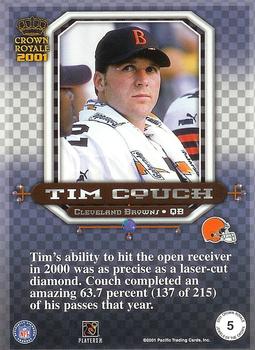 2001 Pacific Crown Royale - Jewels of the Crown #5 Tim Couch Back
