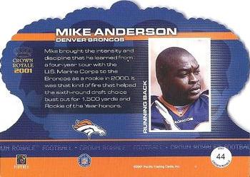 2001 Pacific Crown Royale - Retail #44 Mike Anderson Back