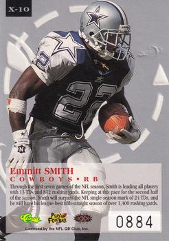 1996 Classic NFL Experience - X #X-10 Emmitt Smith Back