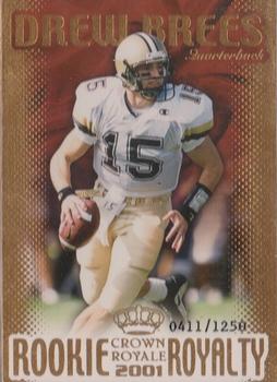 2001 Pacific Crown Royale - Rookie Royalty #4 Drew Brees Front