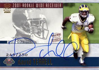 2001 Pacific Crown Royale - Rookie Signatures #28 David Terrell Front
