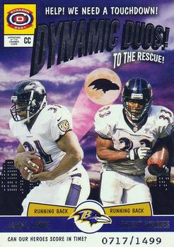2001 Pacific Dynagon - Dynamic Duos #2 Jamal Lewis / Priest Holmes Front