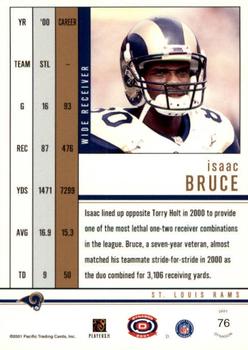 2001 Pacific Dynagon - Premiere Date #76 Isaac Bruce Back