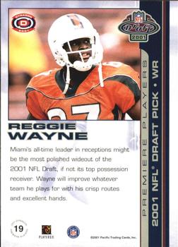 2001 Pacific Dynagon - Premiere Players #19 Reggie Wayne Back