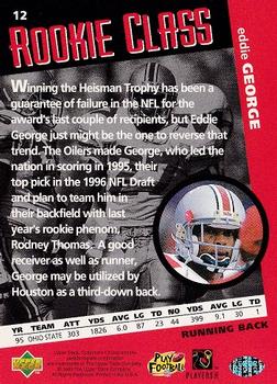 1996 Classic NFL Draft Eddie George Rookie Home Jersey card #HJ12