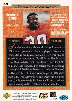 1996 Collector's Choice #54 Terrell Davis Back