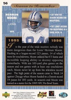 1996 Collector's Choice #56 Herman Moore Back