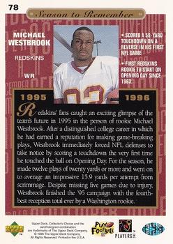 1996 Collector's Choice #78 Michael Westbrook Back