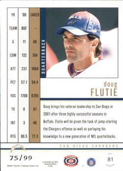 2001 Pacific Dynagon - Red #81 Doug Flutie Back