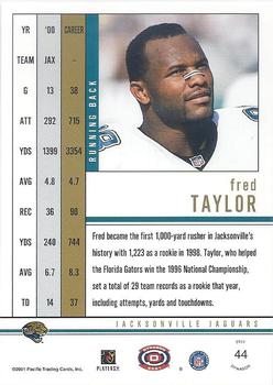 2001 Pacific Dynagon - Retail #44 Fred Taylor Back
