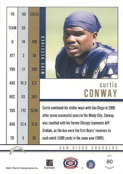 2001 Pacific Dynagon - Retail #80 Curtis Conway Back