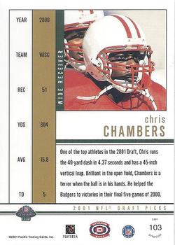 2001 Pacific Dynagon - Retail #103 Chris Chambers Back