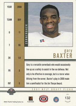 2001 Pacific Dynagon - Retail #132 Gary Baxter Back