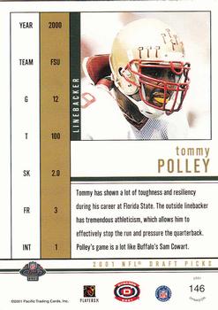 2001 Pacific Dynagon - Retail #146 Tommy Polley Back