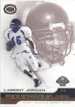 2001 Pacific Dynagon - Top of the Class #10 LaMont Jordan Front
