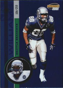 2001 Pacific Invincible - Blue #229 James Williams WR Front