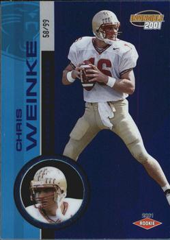 2001 Pacific Invincible - Blue #257 Chris Weinke Front