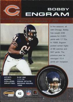 2001 Pacific Invincible - Premiere Date #42 Bobby Engram Back