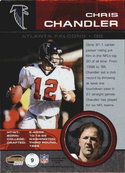2001 Pacific Invincible - Red #9 Chris Chandler Back