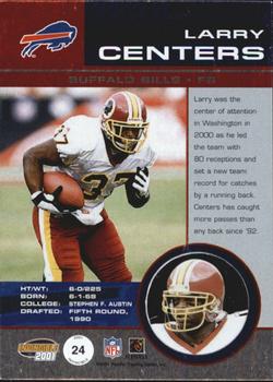 2001 Pacific Invincible - Red #24 Larry Centers Back