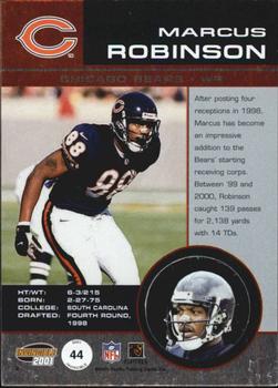 2001 Pacific Invincible - Red #44 Marcus Robinson Back