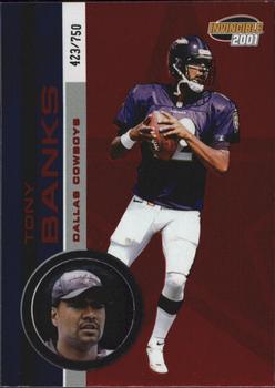 2001 Pacific Invincible - Red #62 Tony Banks Front