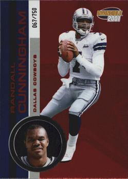 2001 Pacific Invincible - Red #63 Randall Cunningham Front