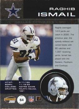 2001 Pacific Invincible - Red #64 Raghib Ismail Back