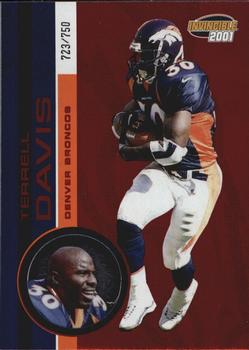 2001 Pacific Invincible - Red #71 Terrell Davis Front