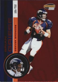 2001 Pacific Invincible - Red #74 Brian Griese Front
