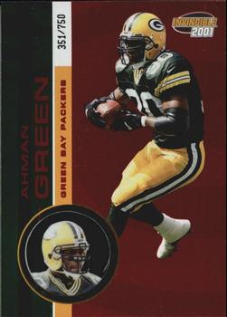 2001 Pacific Invincible - Red #90 Ahman Green Front