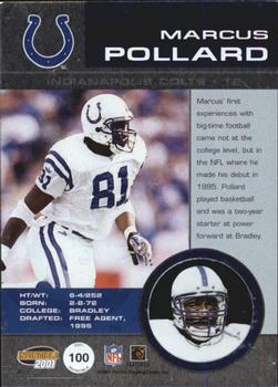 2001 Pacific Invincible - Red #100 Marcus Pollard Back