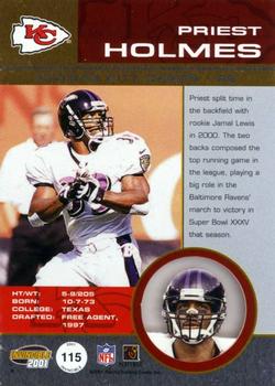 2001 Pacific Invincible - Red #115 Priest Holmes Back