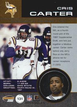 2001 Pacific Invincible - Red #131 Cris Carter Back