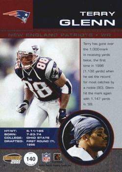 2001 Pacific Invincible - Red #140 Terry Glenn Back