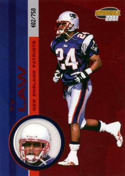 2001 Pacific Invincible - Red #141 Ty Law Front
