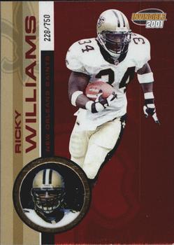 2001 Pacific Invincible - Red #153 Ricky Williams Front