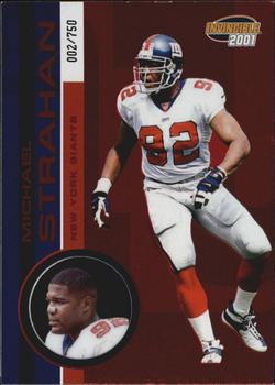 2001 Pacific Invincible - Red #162 Michael Strahan Front
