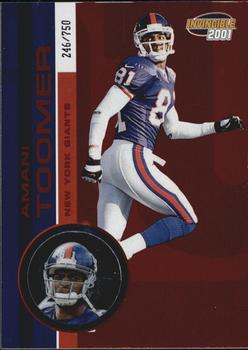 2001 Pacific Invincible - Red #163 Amani Toomer Front