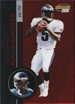 2001 Pacific Invincible - Red #184 Donovan McNabb Front