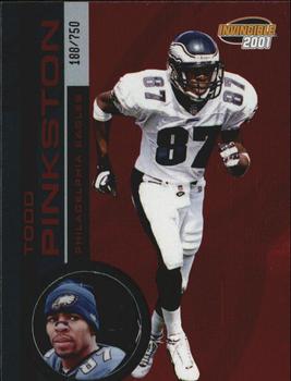 2001 Pacific Invincible - Red #185 Todd Pinkston Front