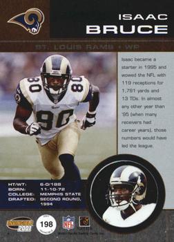 2001 Pacific Invincible - Red #198 Isaac Bruce Back