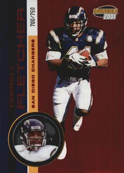 2001 Pacific Invincible - Red #209 Terrell Fletcher Front