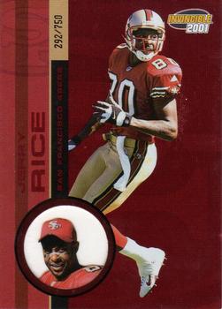2001 Pacific Invincible - Red #218 Jerry Rice Front