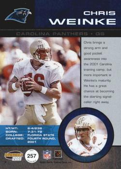 2001 Pacific Invincible - Red #257 Chris Weinke Back