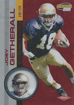2001 Pacific Invincible - Red #285 Joey Getherall Front