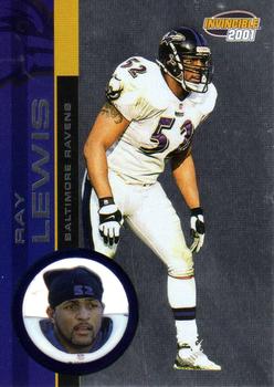 2001 Pacific Invincible - Retail #19 Ray Lewis Front