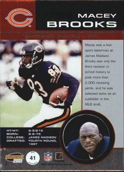 2001 Pacific Invincible - Retail #41 Macey Brooks Back