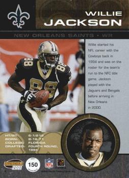 2001 Pacific Invincible - Retail #150 Willie Jackson Back